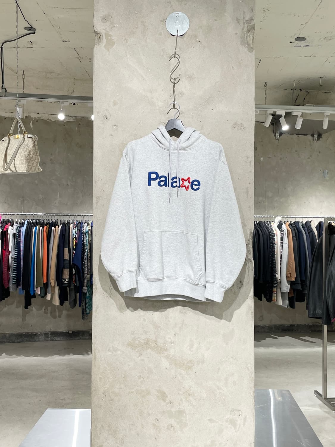 팔라스 멜란지 그레이 시그니처 후디 상품이미지1