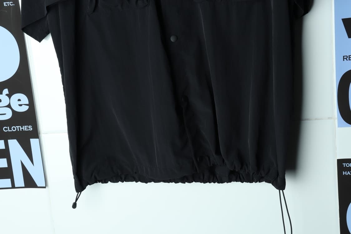 (XL-2XL) 자라 반팔 카라 티셔츠 블랙 테크웨어 우븐-H31876 상품이미지4