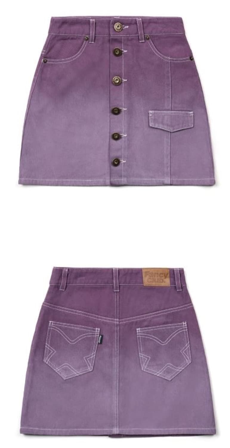 네스티팬시클럽 그라데이션 버튼업 미니스커트 퍼플 치마 y2k 빈티지 상품이미지2