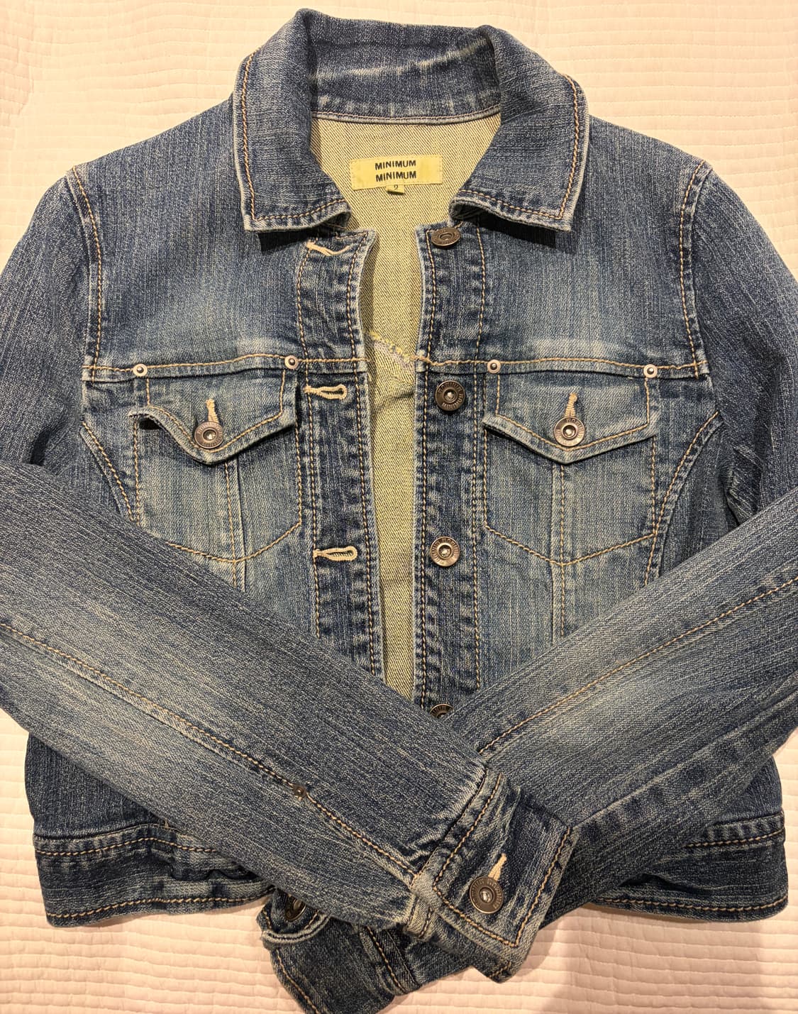 빈티지 크롭 청자켓 상품이미지1