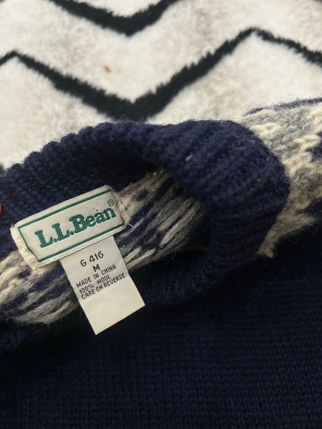 [M]L.L.bean 노르딕 헤비울 니트/네이비 상품이미지5