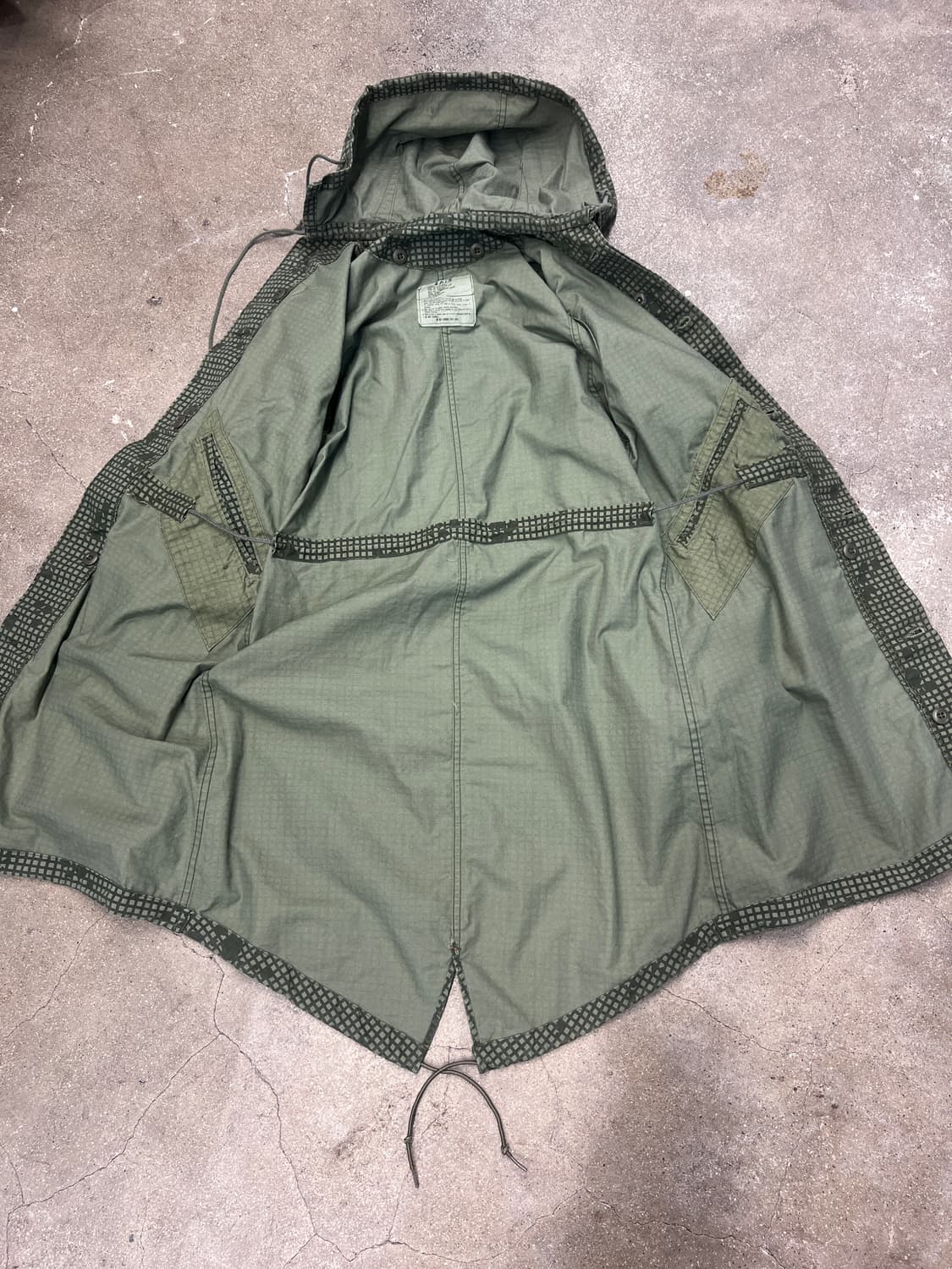 80‘s US Army 데저트 나이트 카모 피쉬테일 파카 상품이미지4