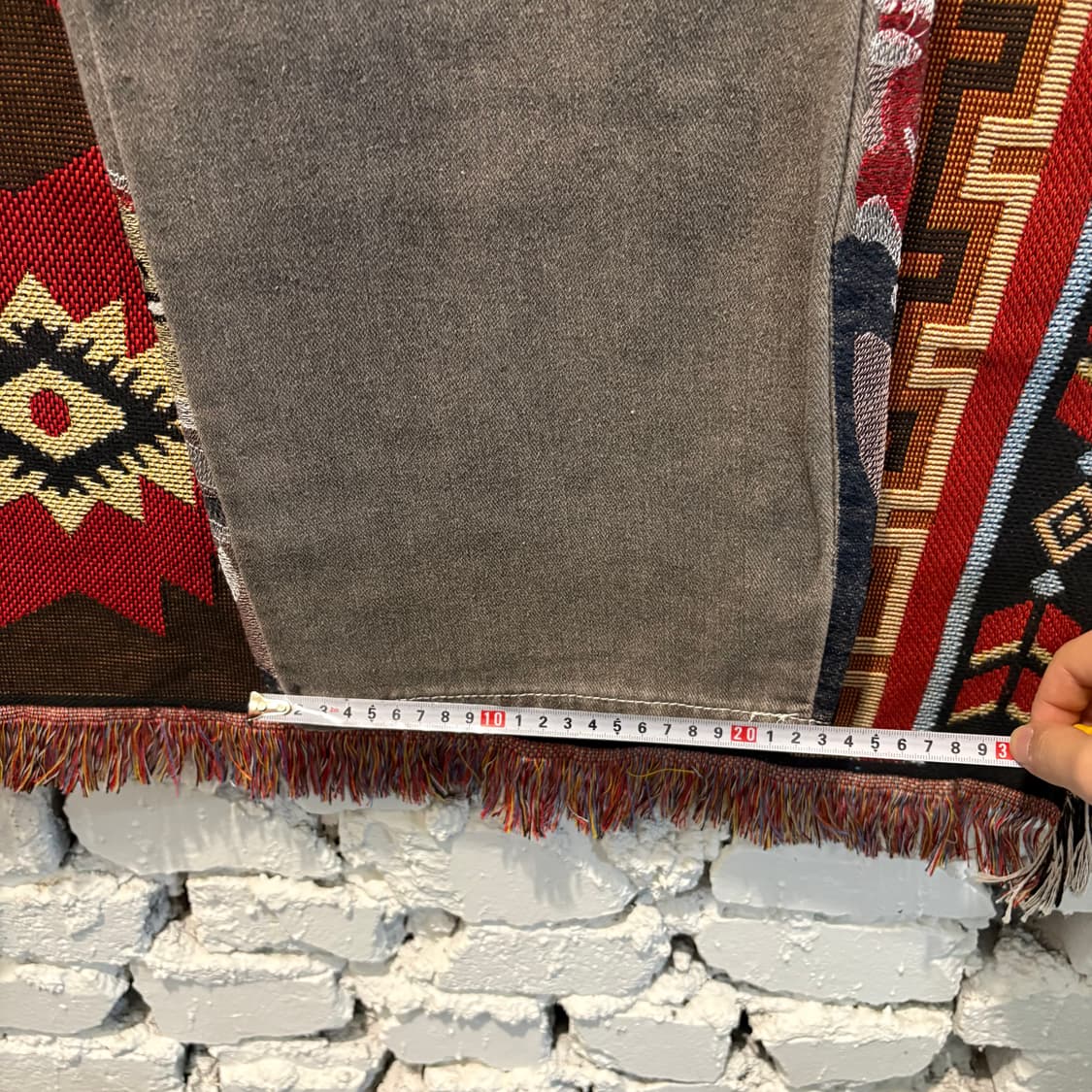 빈티지 백 자수 일제풍 데님팬츠 상품이미지8