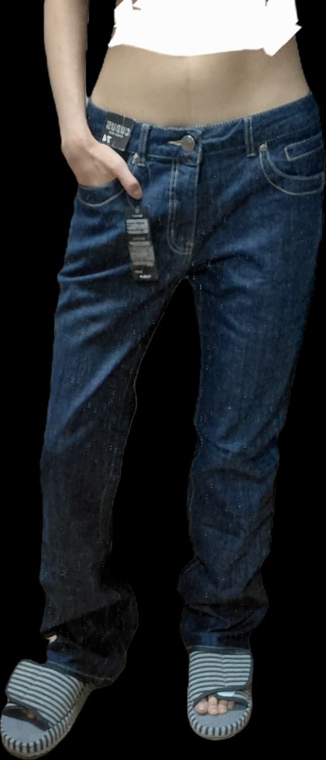 CUBUS 백스티치 스트레이트 인디고진 상품이미지5