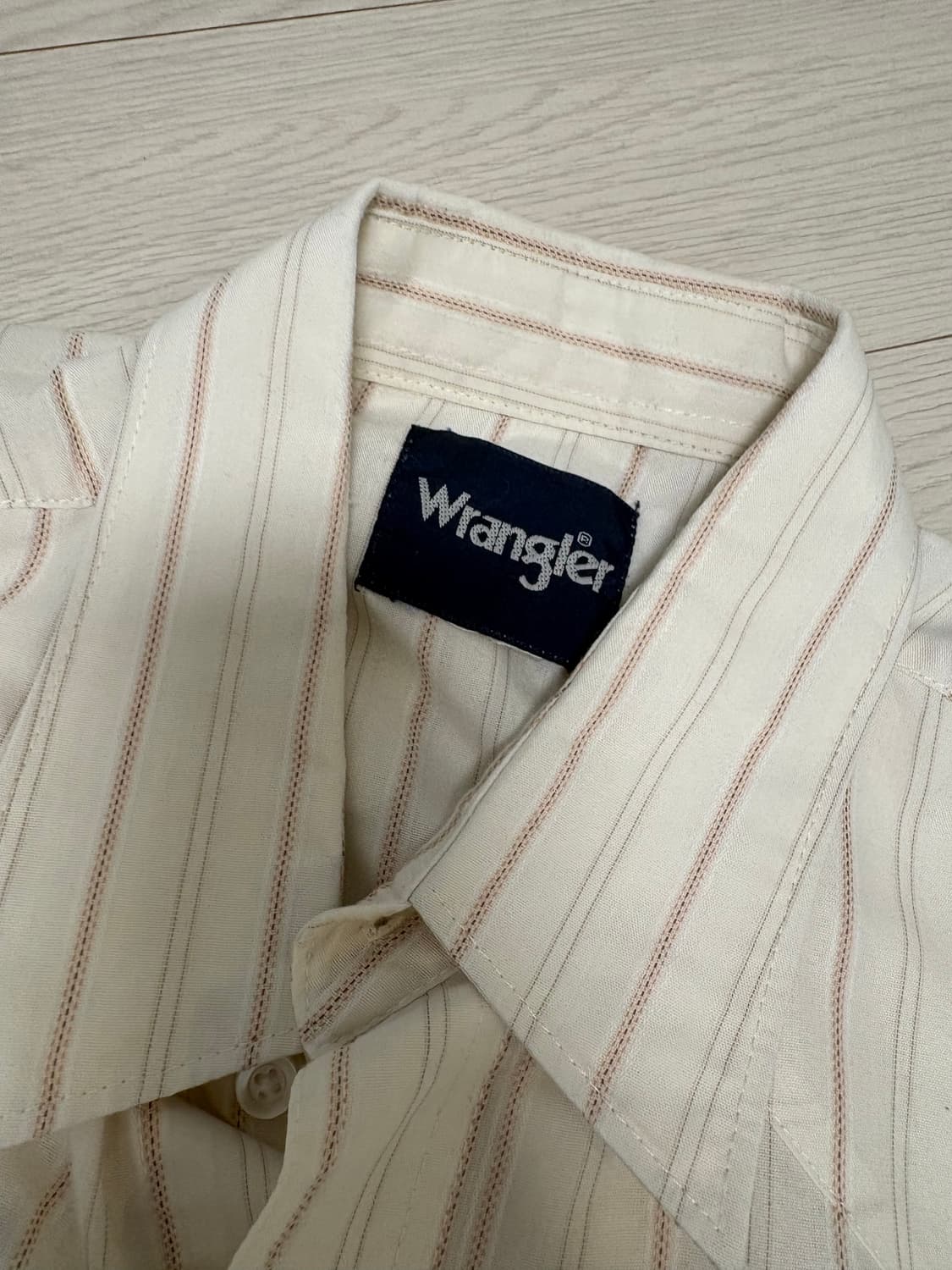 wrangler 랭글러 스트라이프 반팔 웨스턴 셔츠 L 상품이미지2
