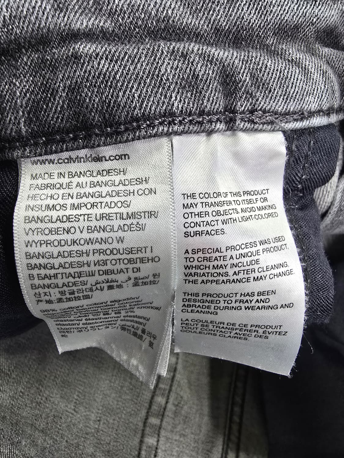 캘빈클라인 데미지 워싱 그레이 데님 팬츠 (1344) 상품이미지5