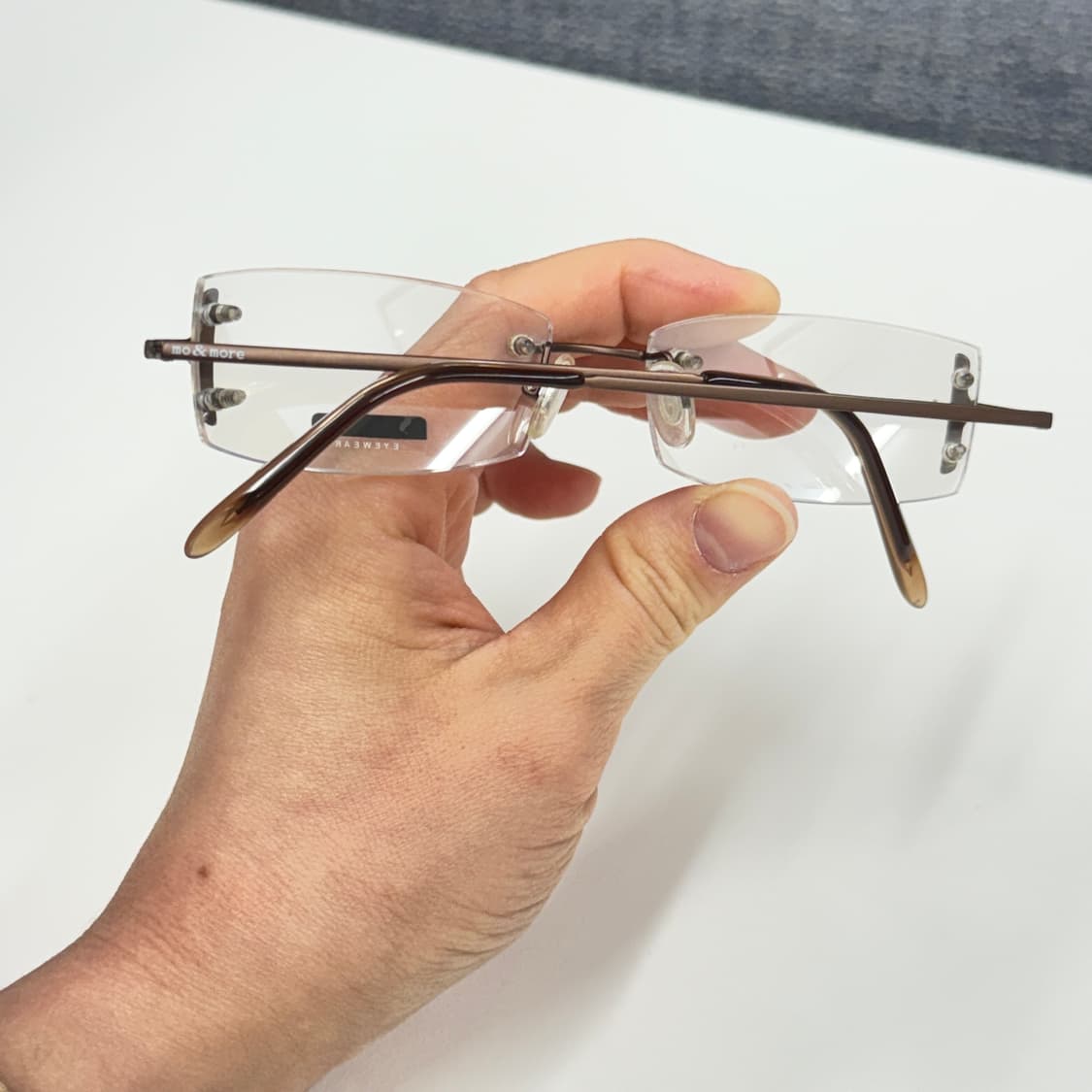 브라운 사각 무테안경 상품이미지7