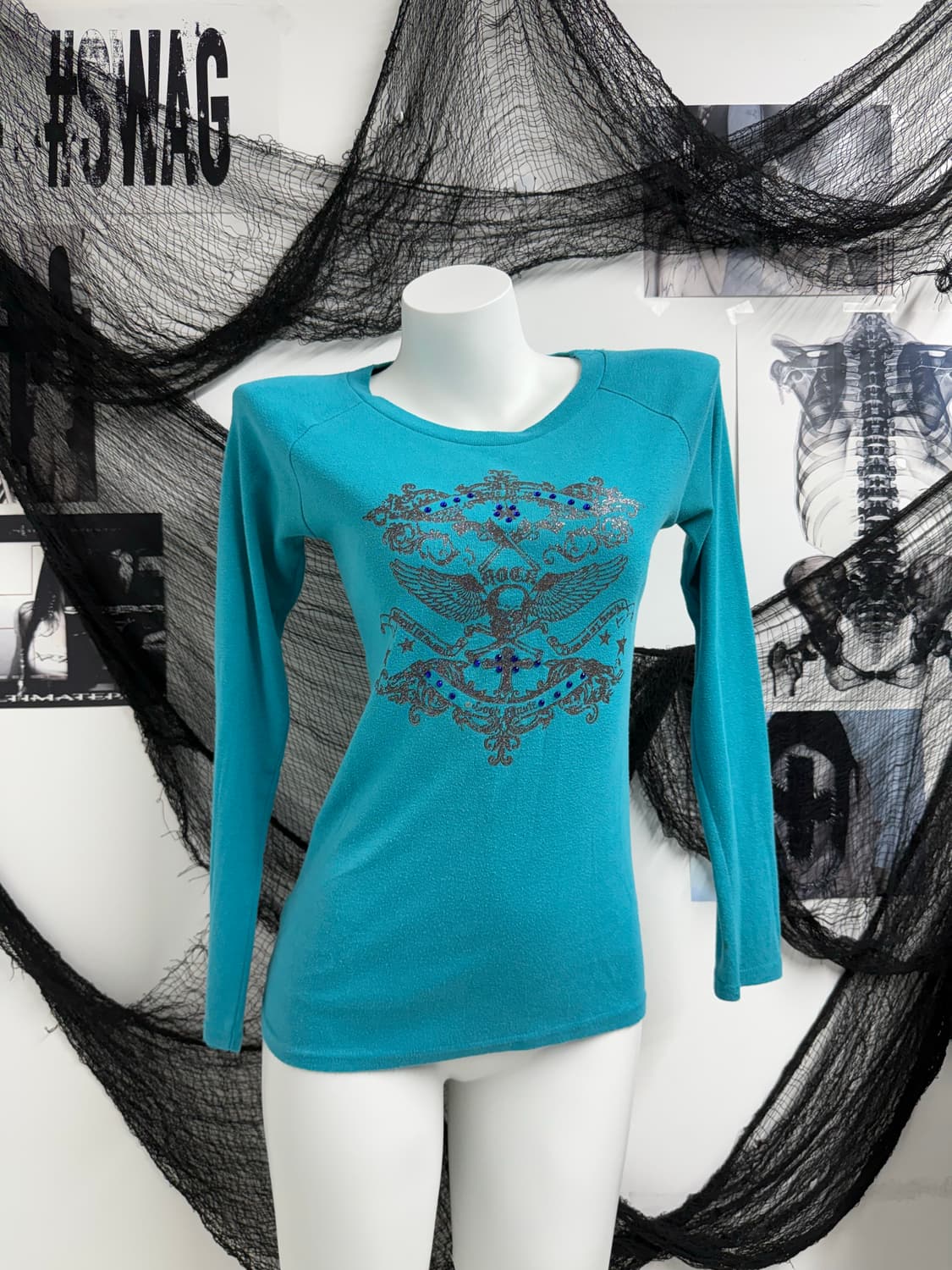 00s punk skull printing longsleeve 상품이미지1