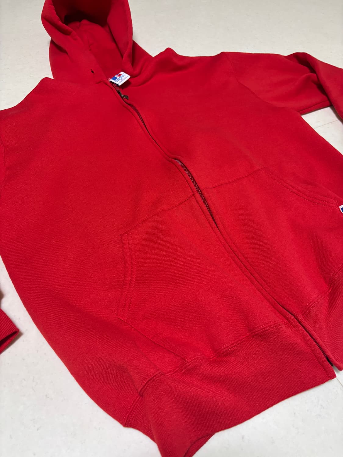 Usa 90s 러셀 애슬레틱 후드집업 레드 XL 상품이미지4