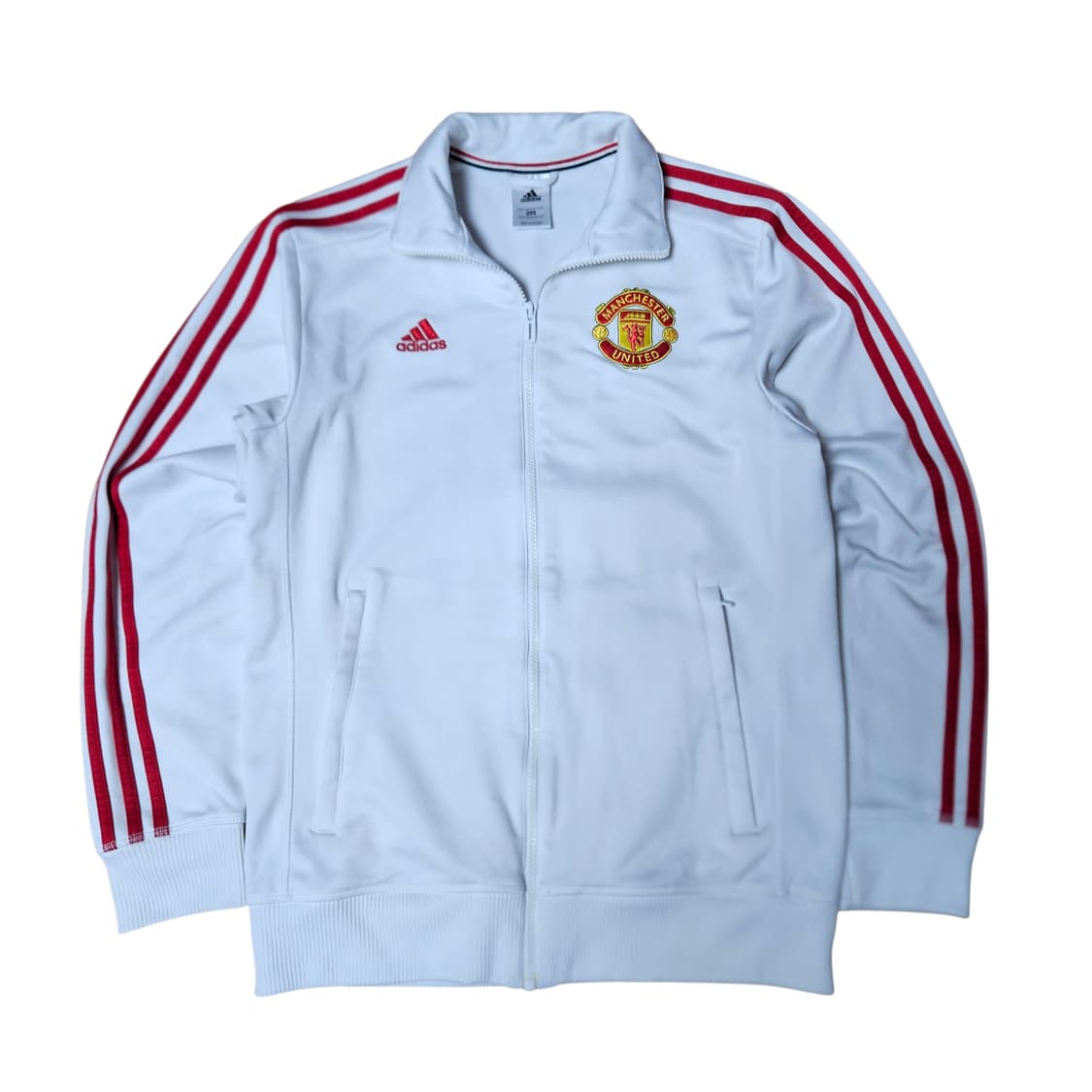 아디다스 맨유 트랙 자켓 화이트 (M) 상품이미지1