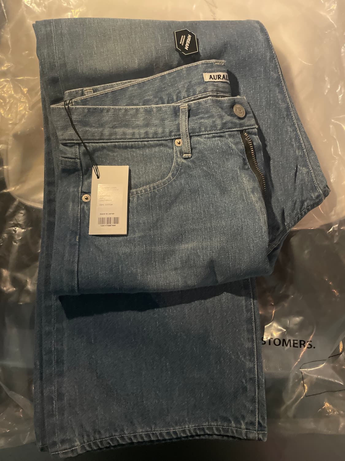 오라리 25ss 셀비지 플레어핏 4사이즈 상품이미지1