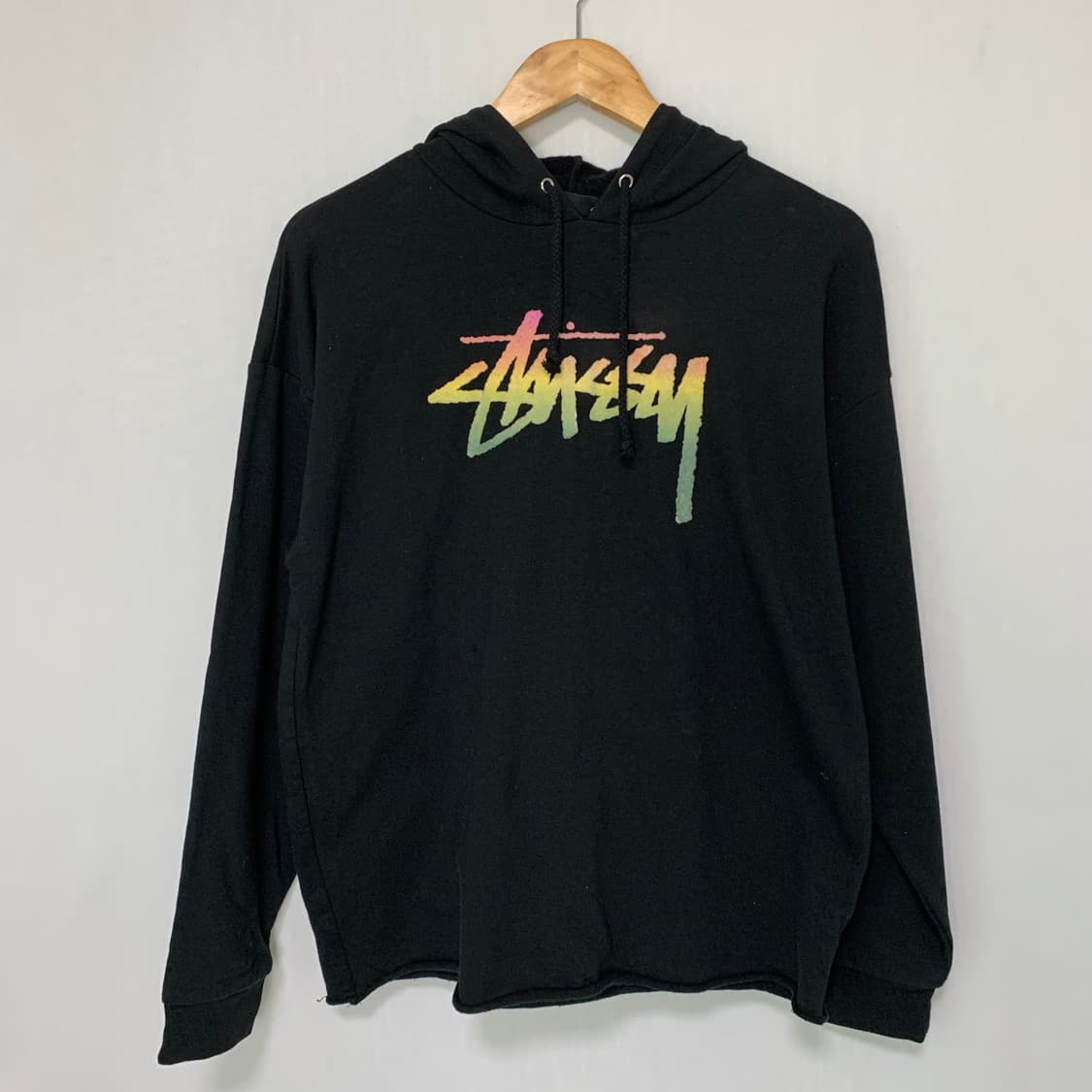 스투시 로고 빈티지 후드티 블랙 M 남녀공용 상품이미지2
