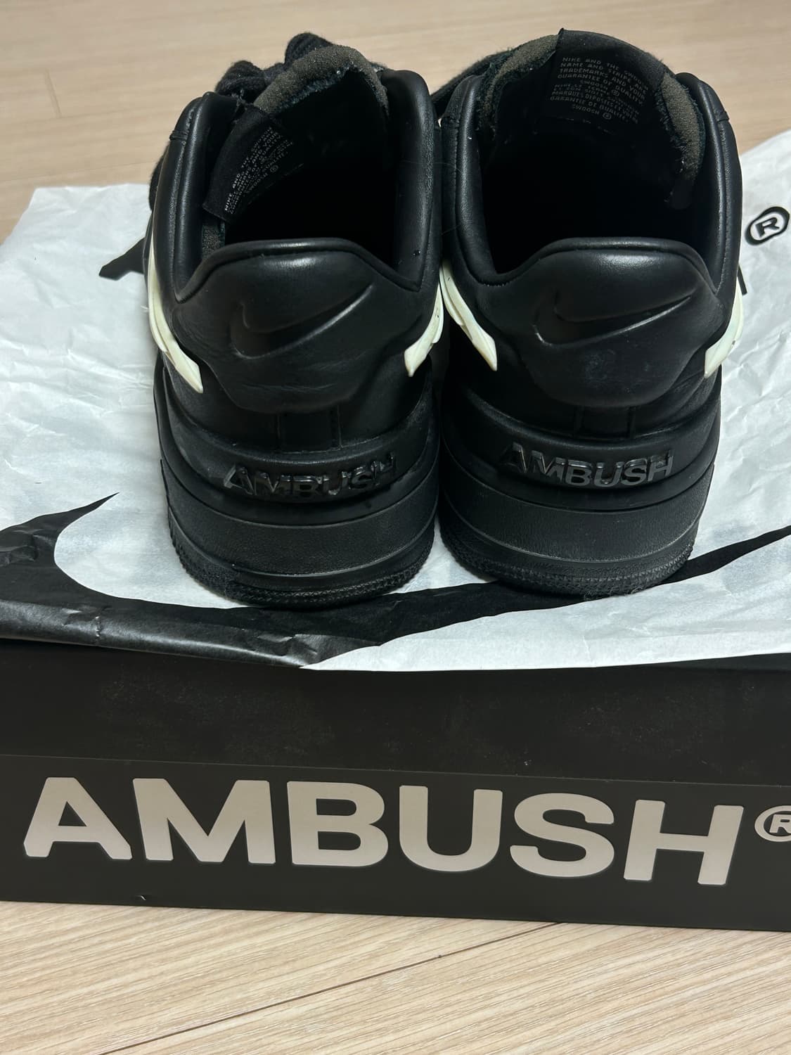 나이키x앰부쉬 에어포스1 블랙 (280mm) 상품이미지6