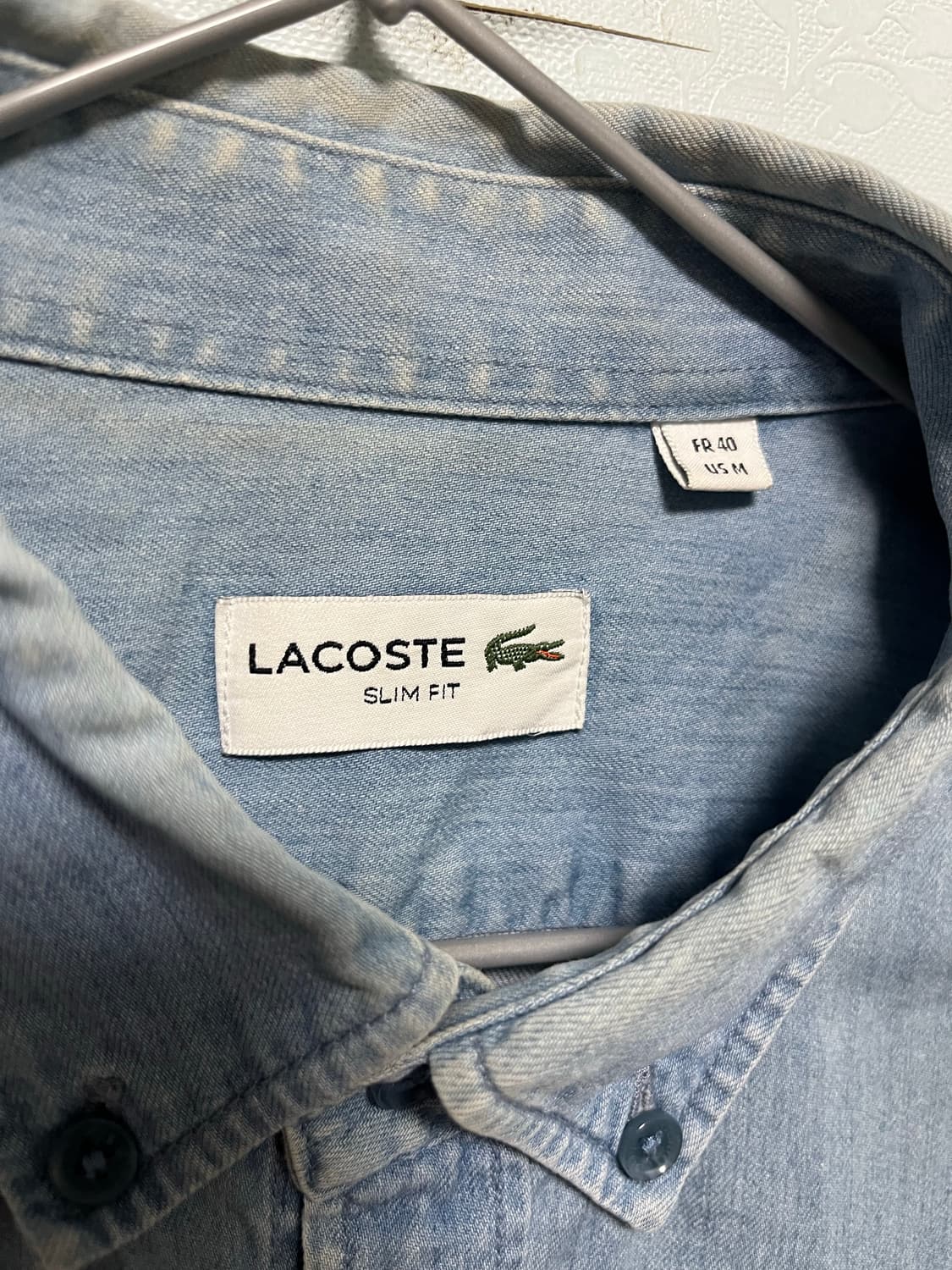 라코스테 데님 워싱 셔츠 남방 상품이미지4