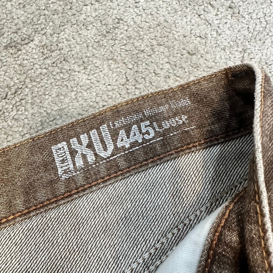 에드윈 00s "Loose 445" 브라운 워싱 데님 팬츠(31) 상품이미지6