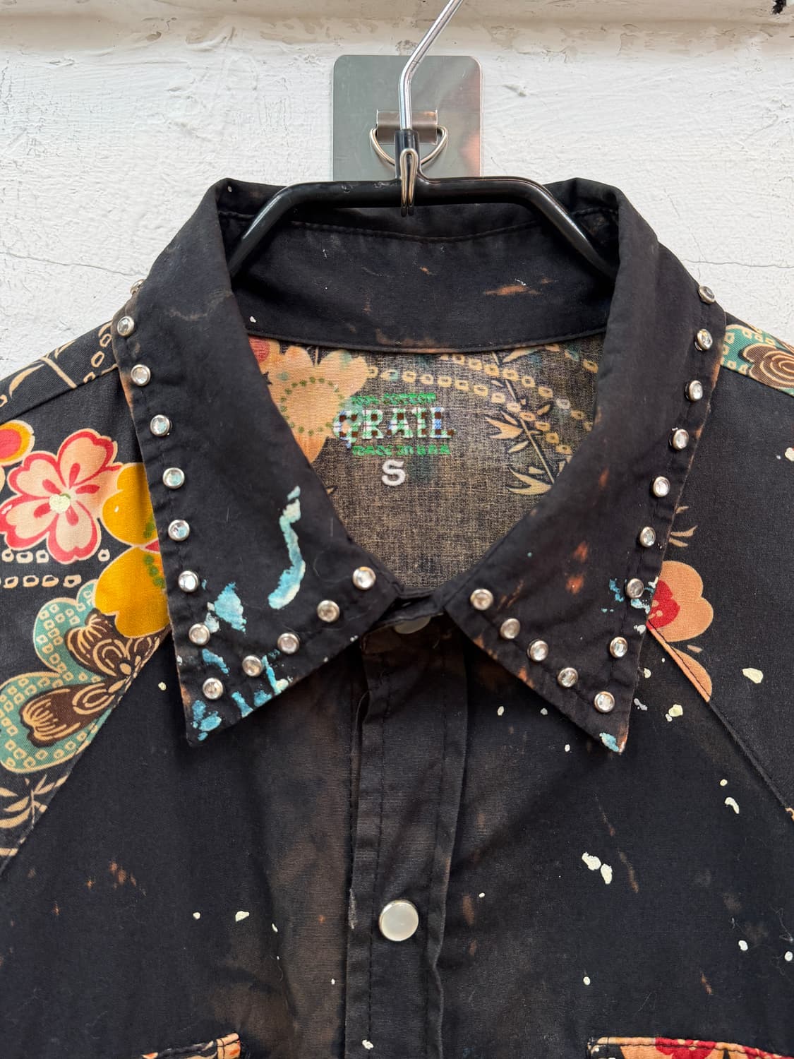 Grail USA 빈티지 다이 펄 스냅 셔츠 S 상품이미지2