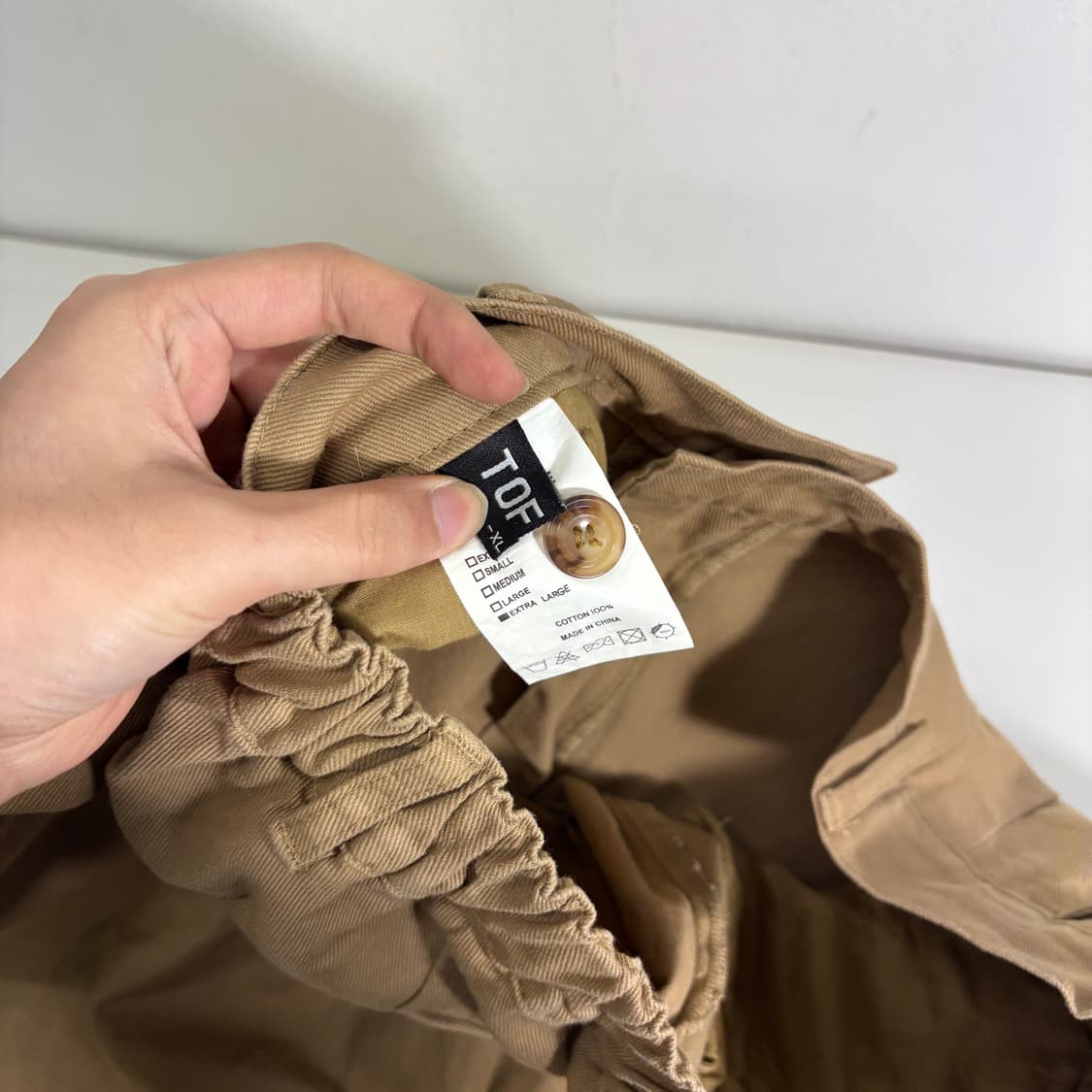 XL 토피 베이지 베이지 투턱 벌룬팬츠 상품이미지5