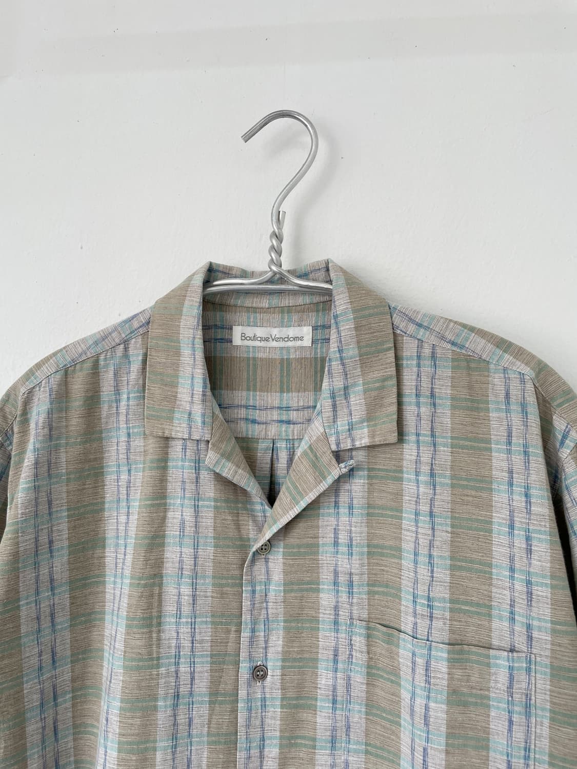 Patterned open collar H/S shir 상품이미지3