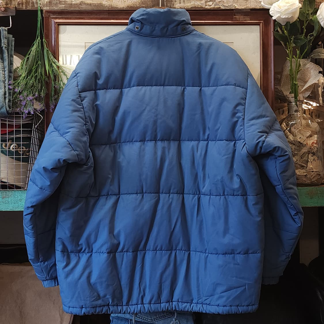 90s 폴로 다운 패딩 파스텔 블루 마운틴 파카 L 상품이미지3