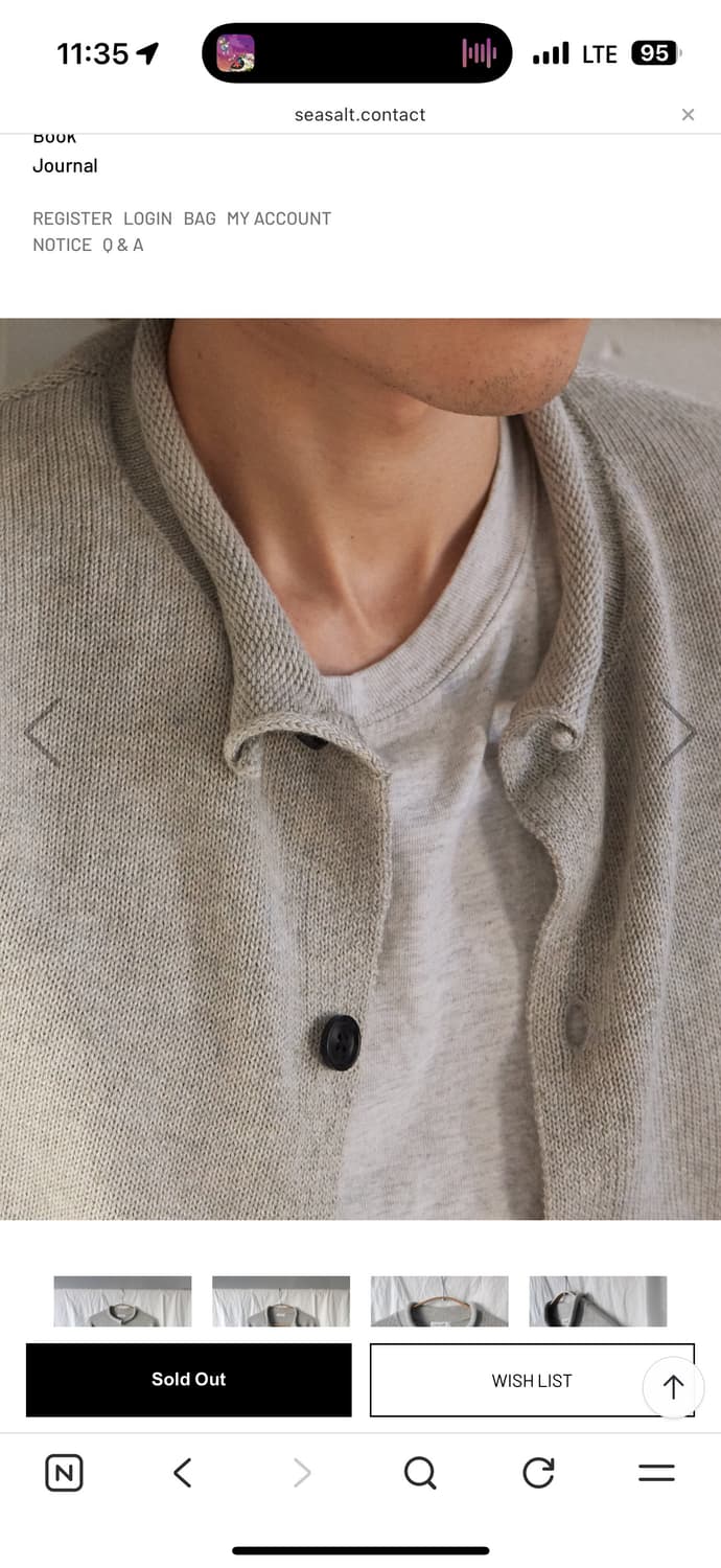 seasalt 씨솔트 루프 햄 가디건 2 상품이미지1