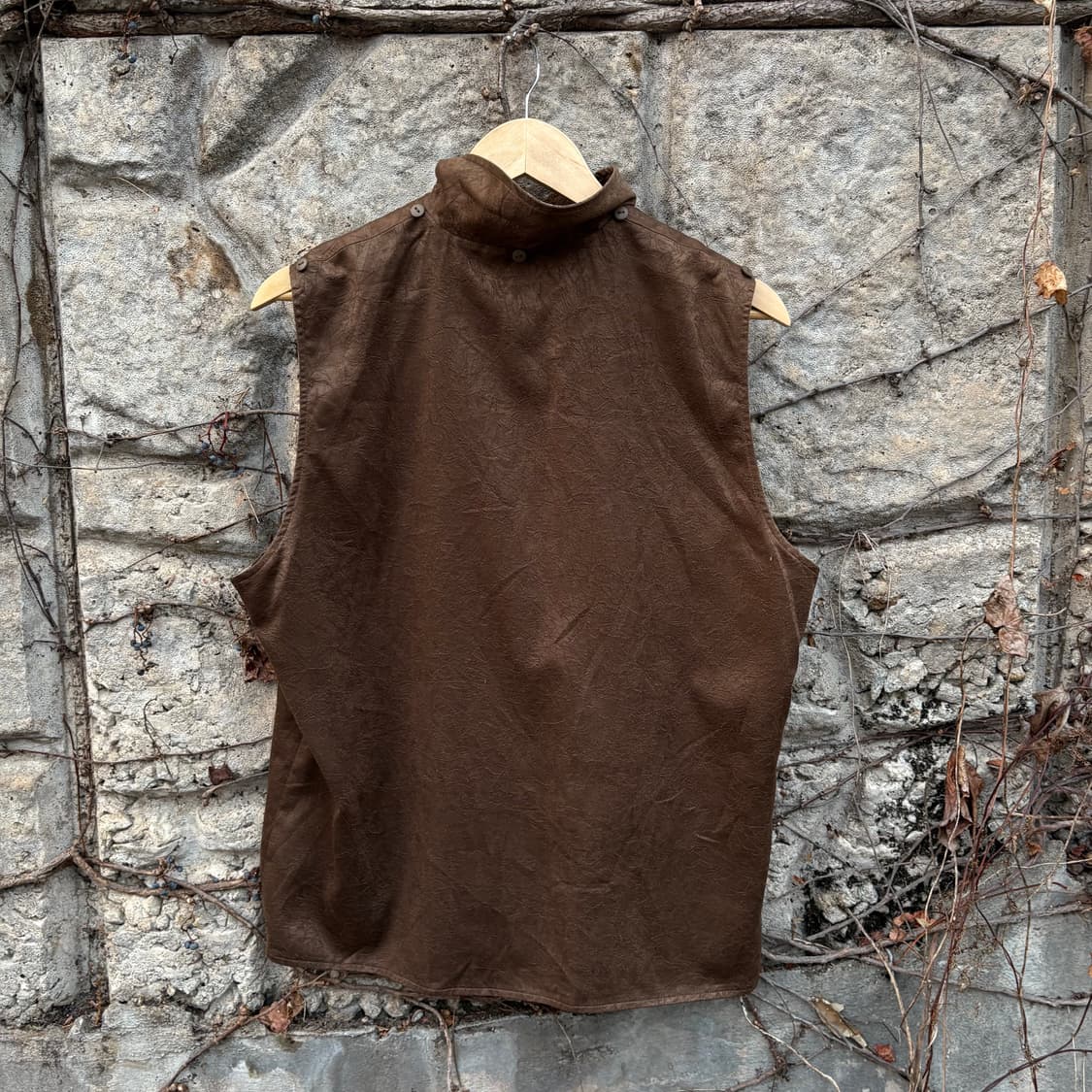 빈티지 리버시블 양면 오버핏 보헤미안 패턴 폴리 조끼 베스트 상품이미지7