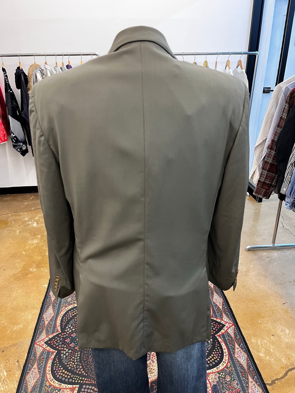 랑방 울 테일러드 자켓 카키 그레이 상품이미지5