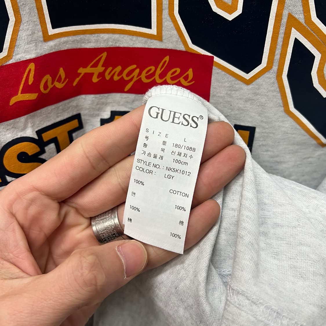 GUESS 게스 1981 반팔티 L 상품이미지4