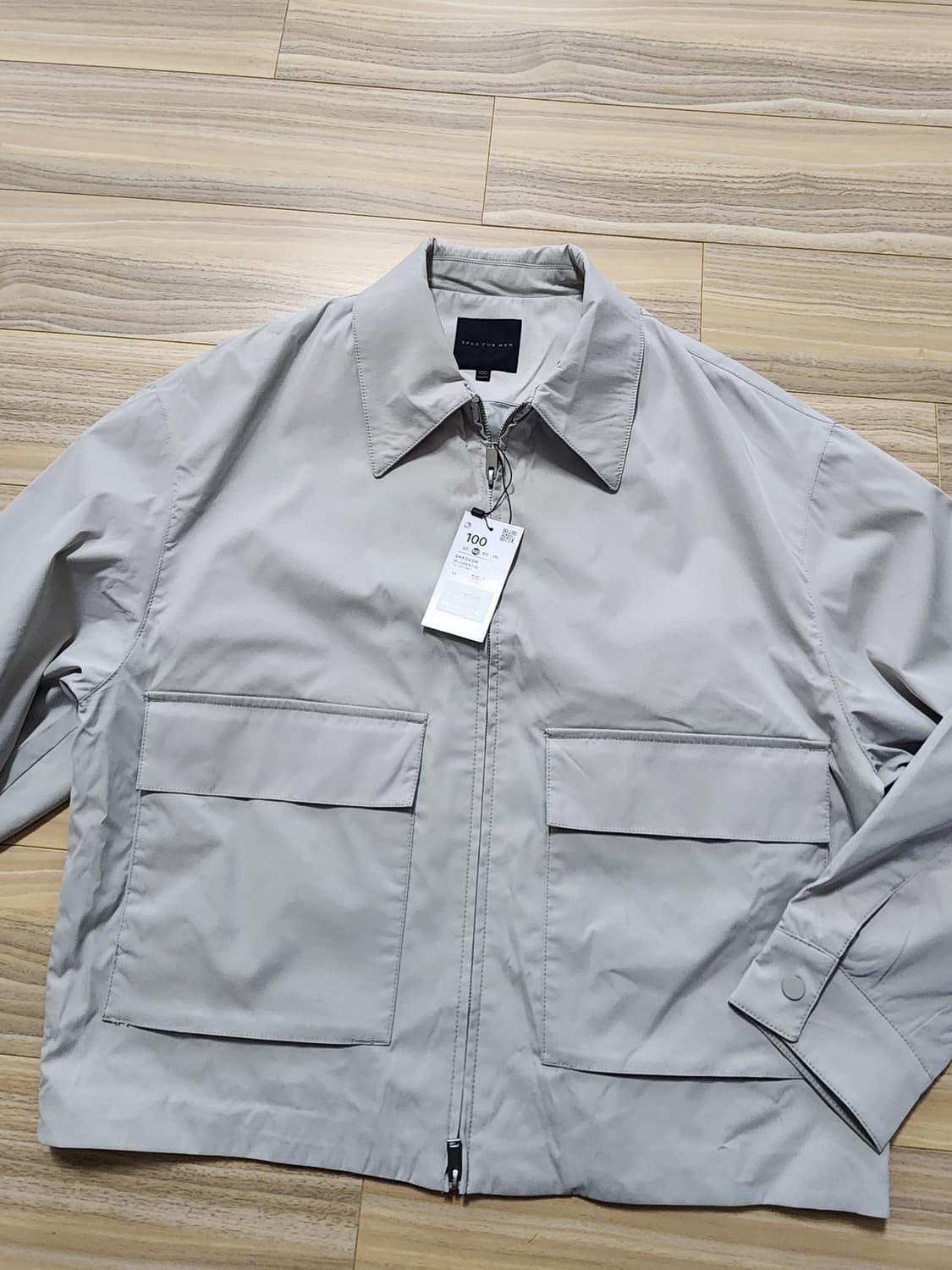 스파오오버핏집업점퍼100사이즈라이트그레이 상품이미지1