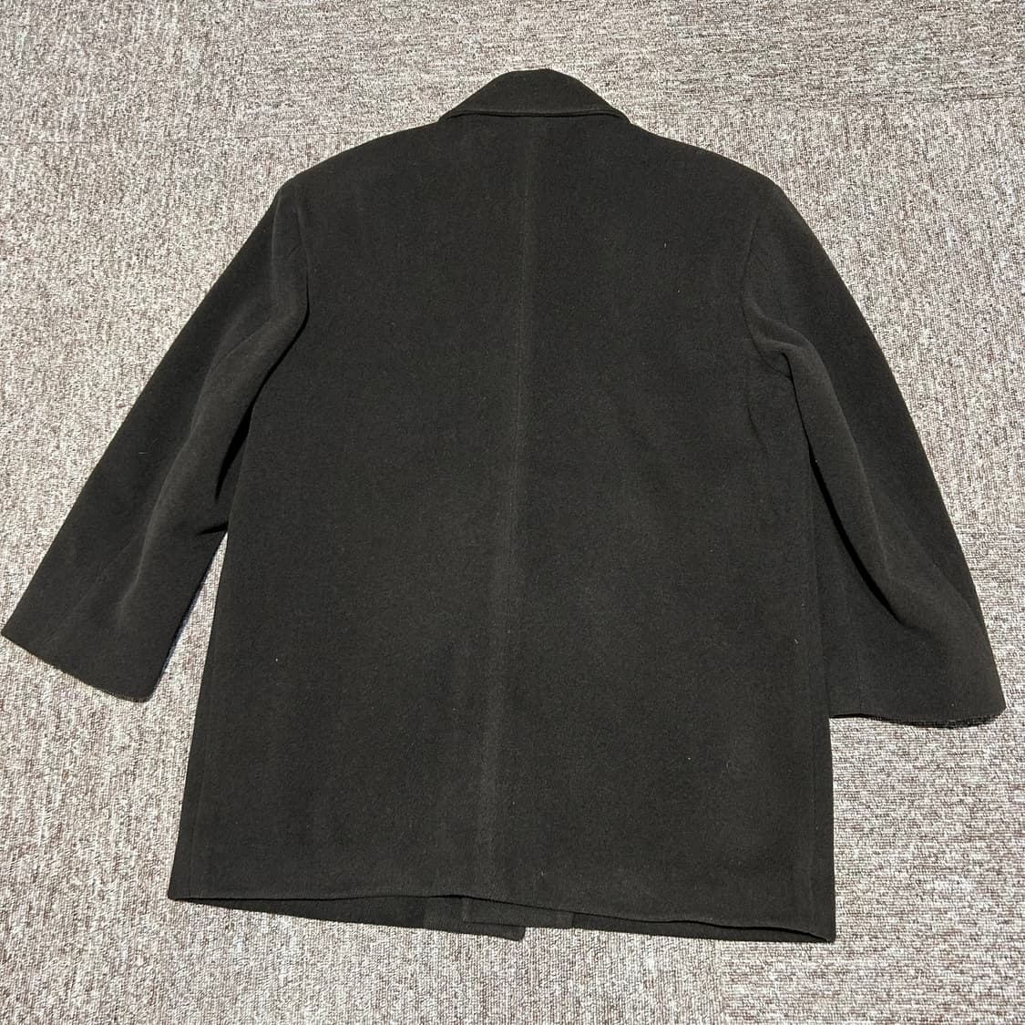 L) YSL 입생로랑 울 코트 싱글 미디움 코트 딥브라 상품이미지5