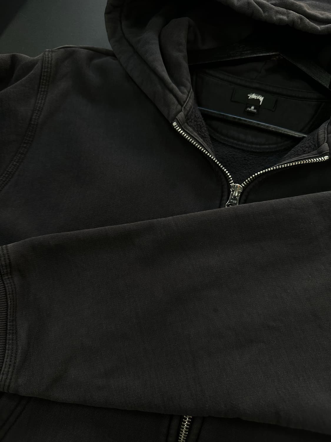 스투시 피그먼트워시드 다이드 후드집업 상품이미지6