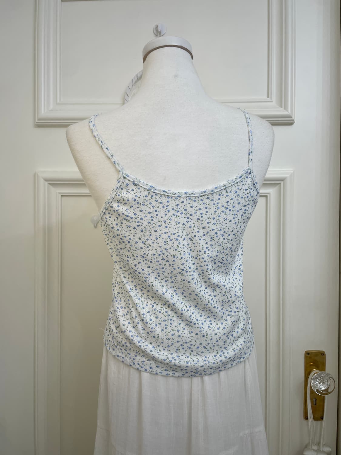 white blue flower pure top set 상품이미지7