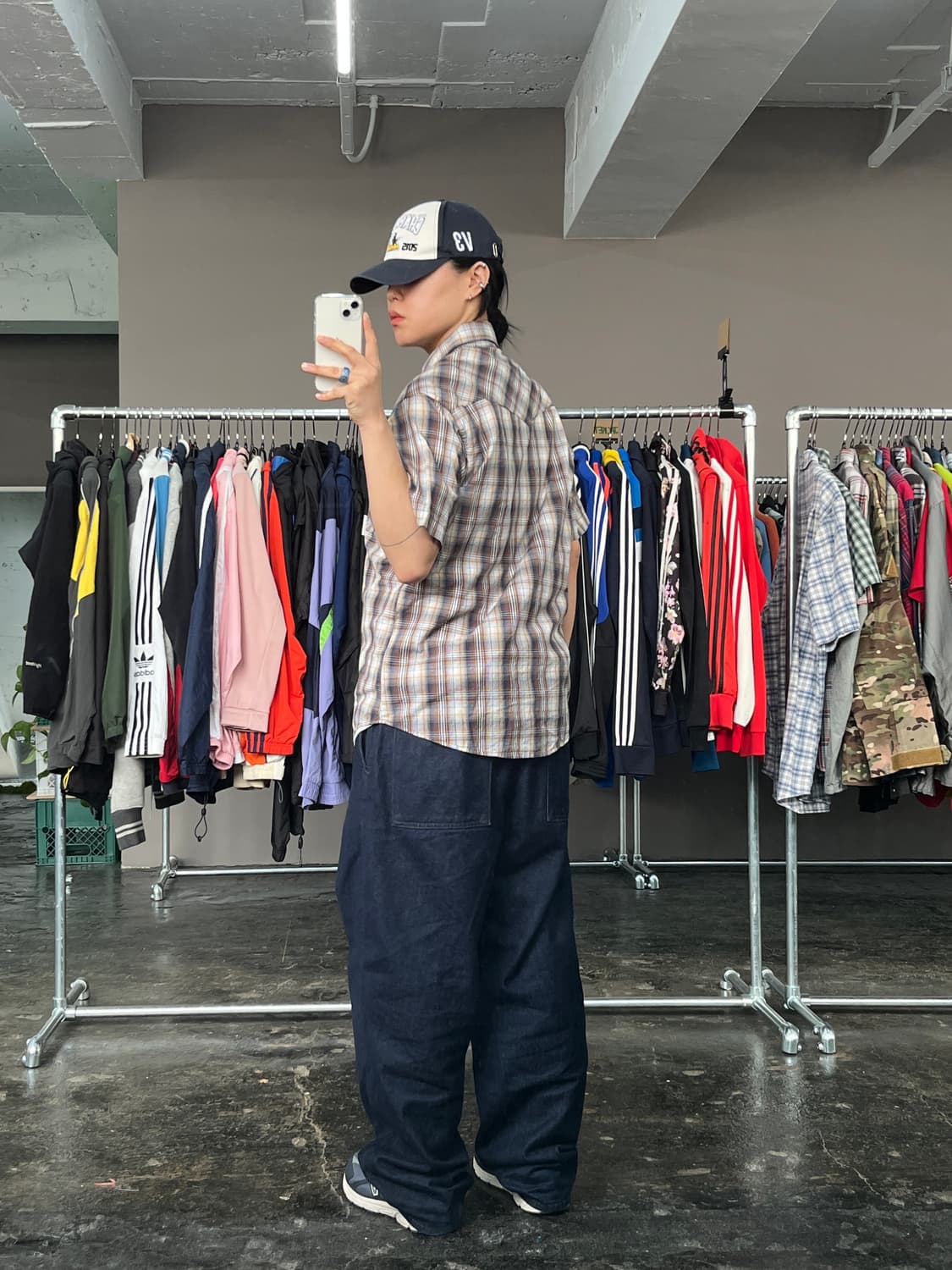 랭글러 웨스턴 체크 반팔 셔츠 상품이미지5