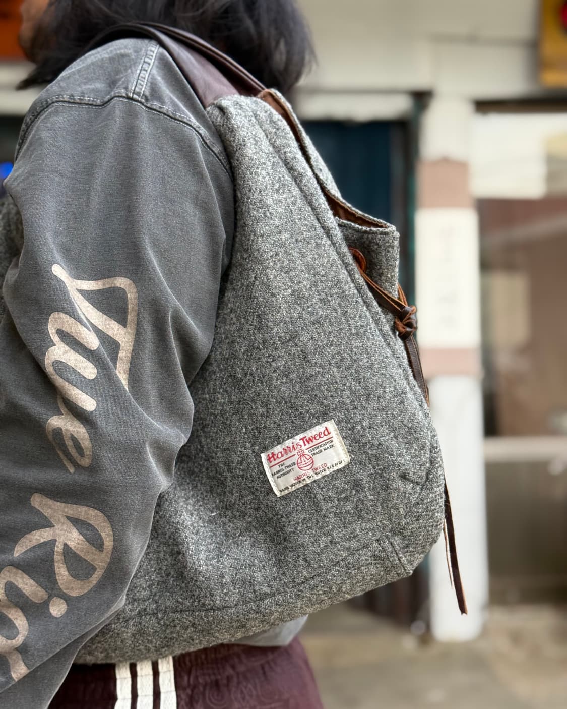 Te chichi x 해리스트위드 울 & 레더 숄더백 상품이미지10