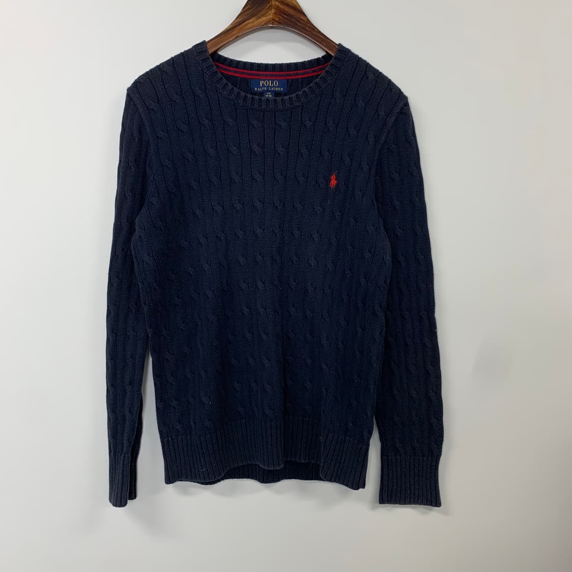 폴로 랄프로렌 신형 네이비 꽈배기 니트 상품이미지2