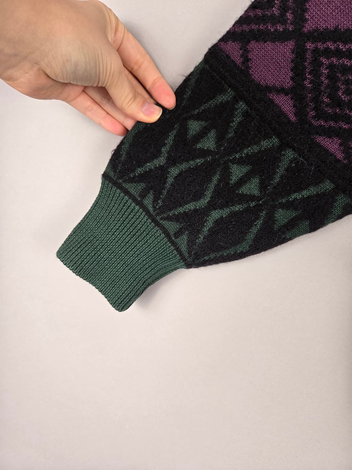 [무료배송]입생로랑 105 빈티지 남성 울 혼방 패턴 니트 상품이미지4