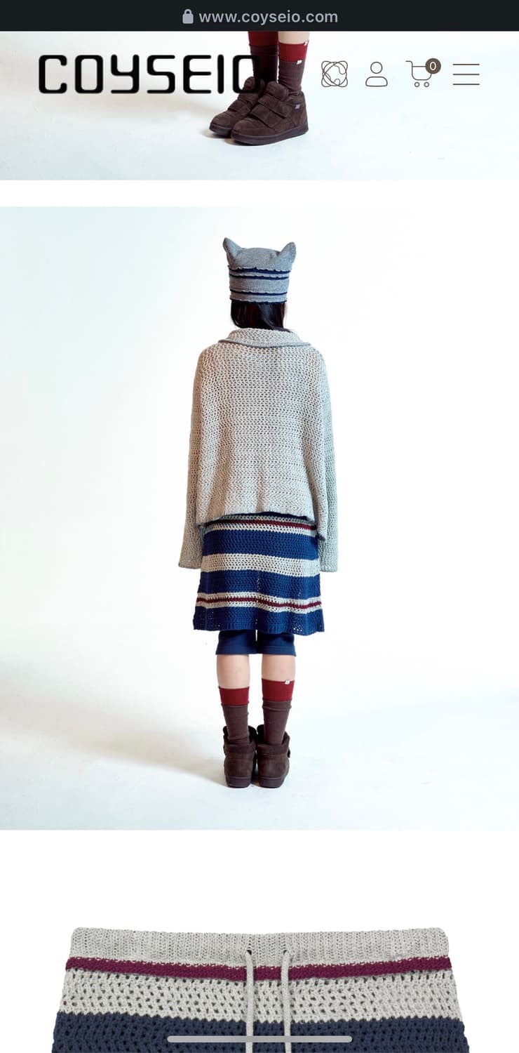 Coyseio STRIPE LAYERED KNIT SKIRT GREY 상품이미지7