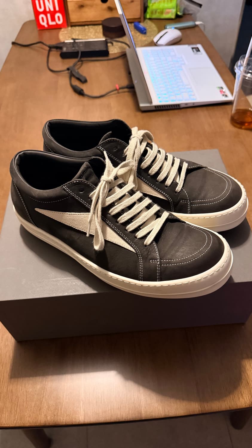 릭오웬스 반스 레더 스니커즈 더스트 밀크 43 상품이미지2