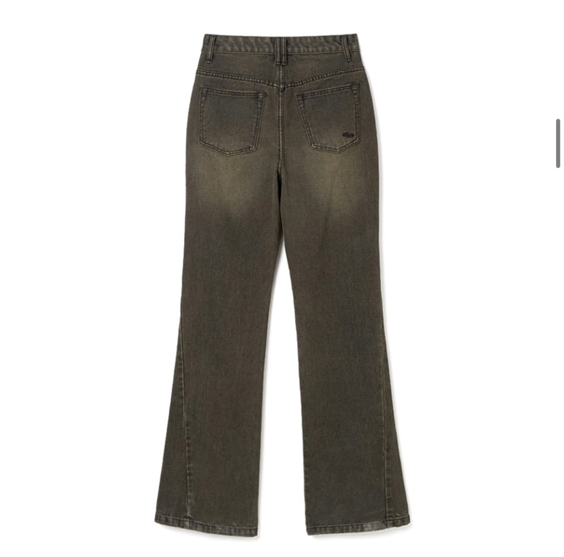 밀로우먼 커브드 플레어 진 [ 워시드 브라운 ] M 상품이미지4