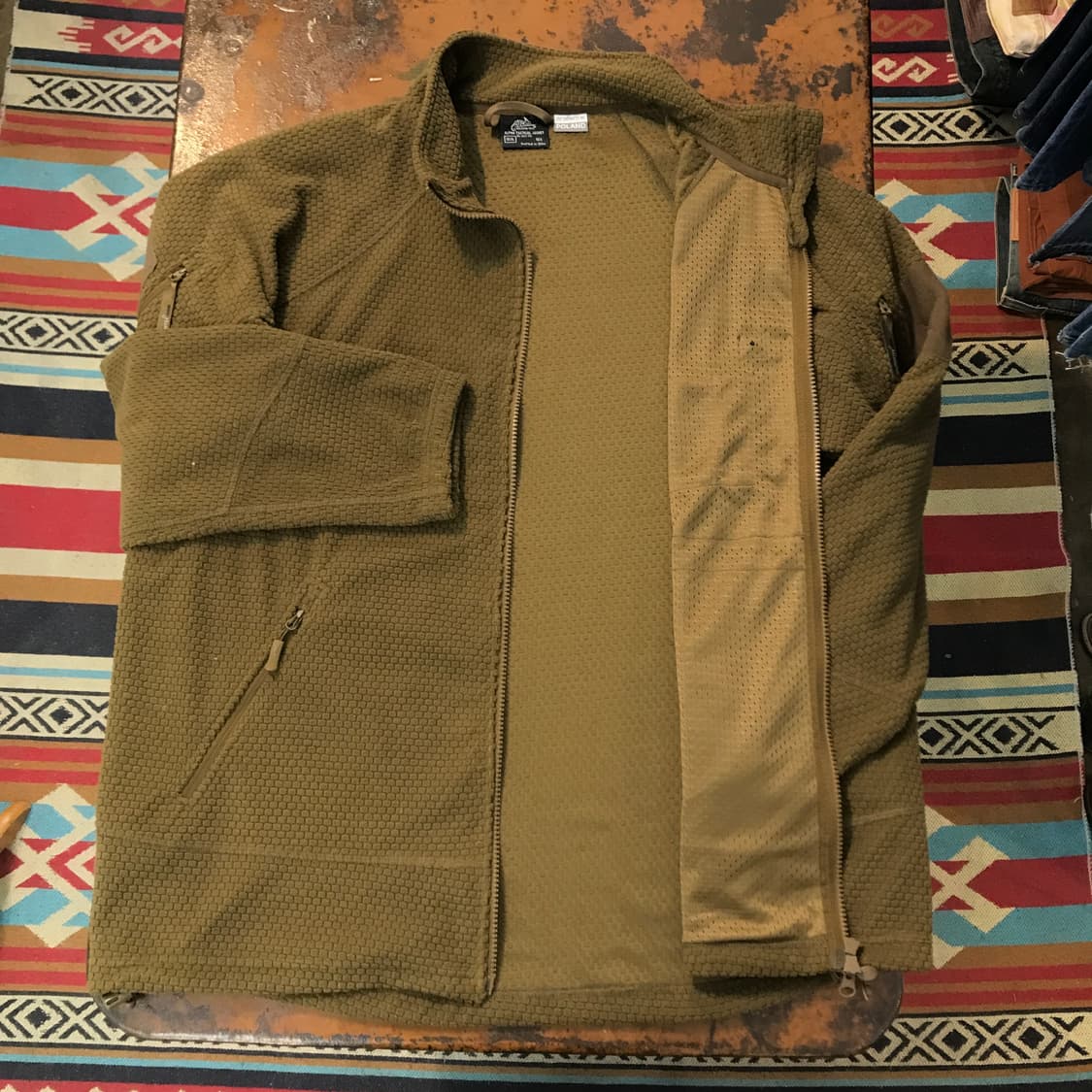 헬리 콘텍스 카키색 택티 투웨이 집업 플리스 자켓 남성 110 115 상품이미지5