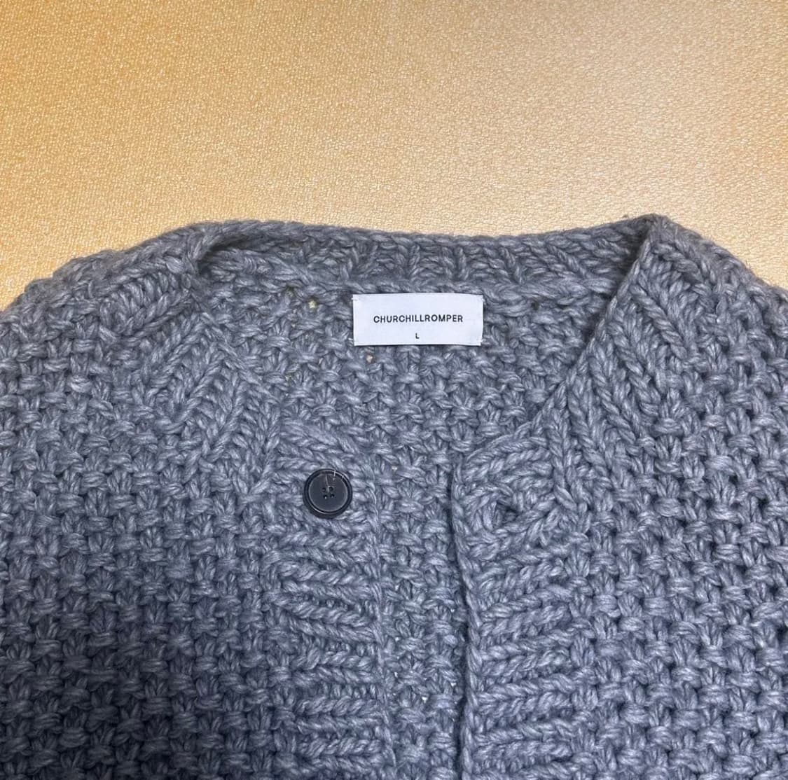 처칠롬퍼 핸드메이드 가디건 멜란지 그레이 [L] 상품이미지3