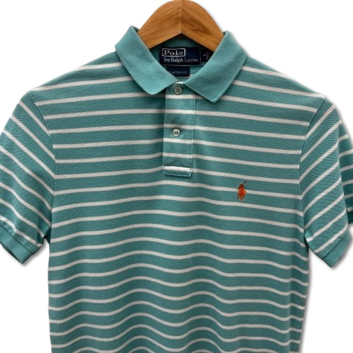 랄프로렌 커스텀 핏 스트라이프 반팔 폴로셔츠 상품이미지3