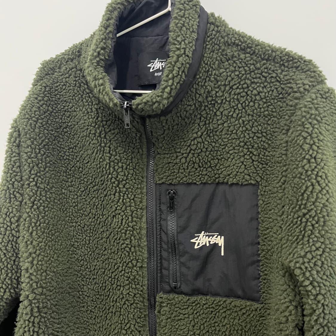 스투시 쉐르파 후리스 집업 올리브 상품이미지3