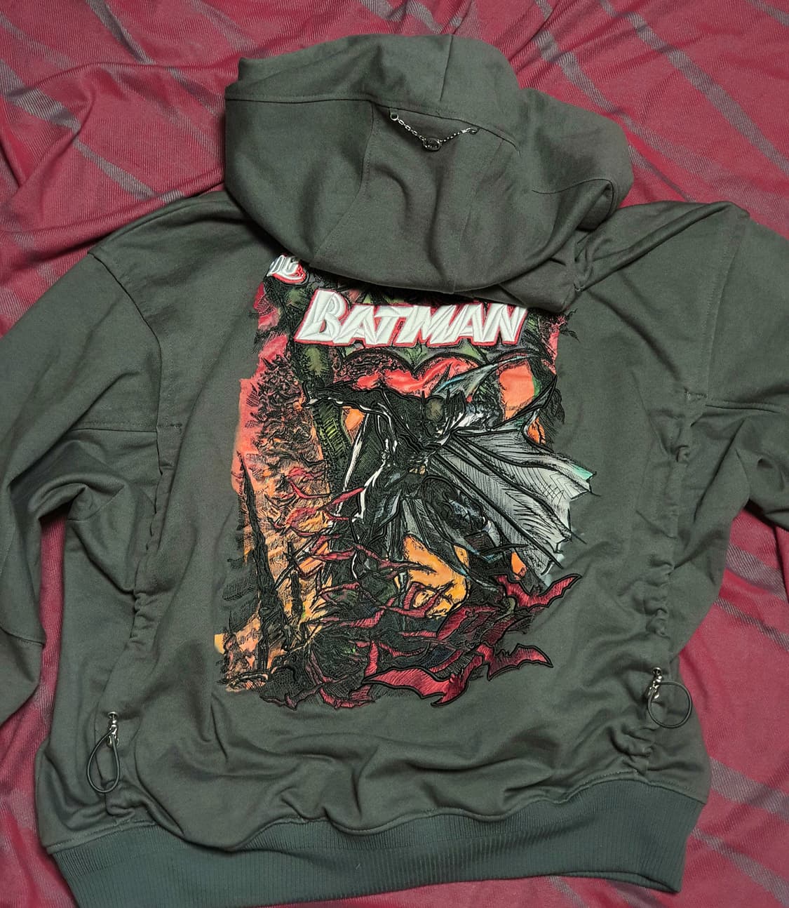 25FW 송지오 DC컬렉션 배트맨 자수 후드 그레이 48 송지오옴므 자수 상품이미지1