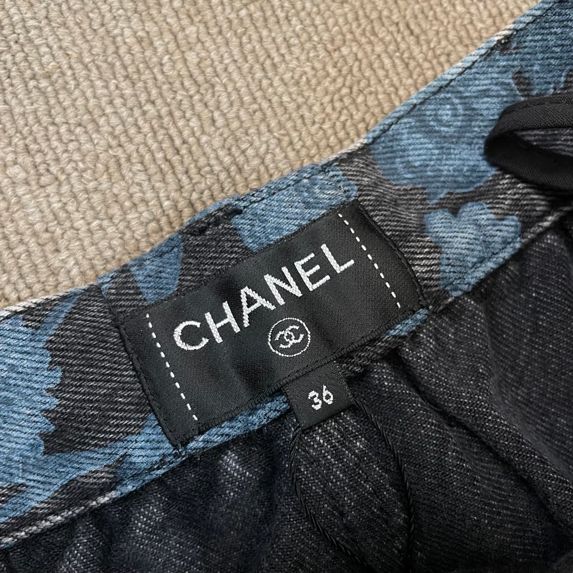 CHANEL 샤넬 워싱데님 패턴 롱스커트 36 상품이미지3