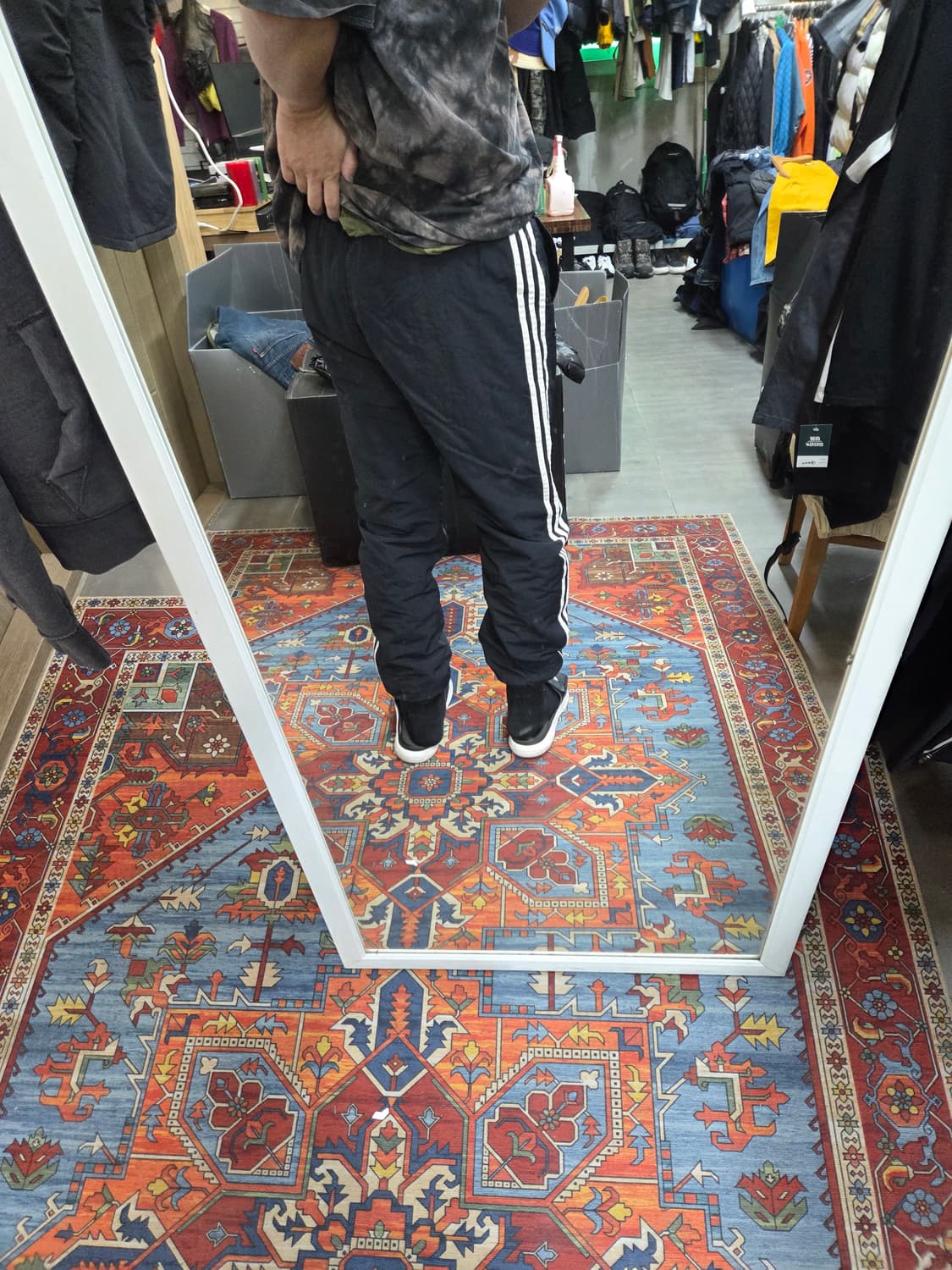 아디다스 올드스쿨 방풍 누빔 트랙 조거팬츠 대략 33 34 상품이미지7