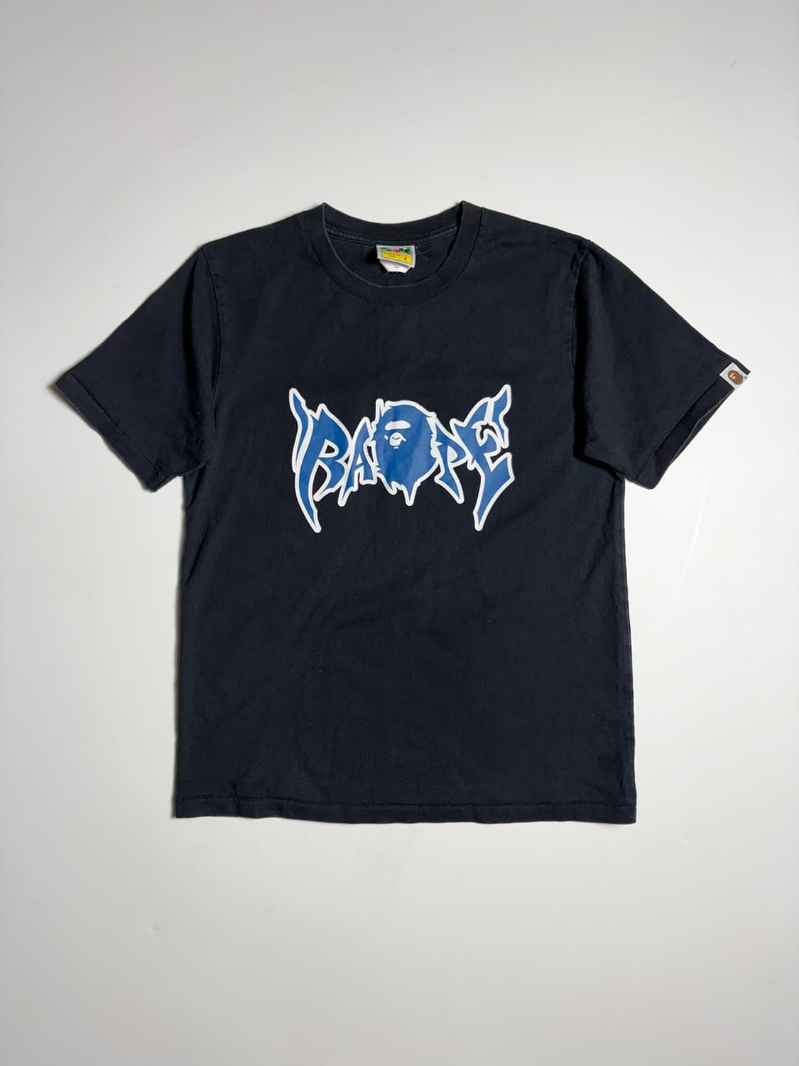 베이프 BAPE 그래피티 로고 블랙 코튼 반팔 티셔츠 R2348 상품이미지1