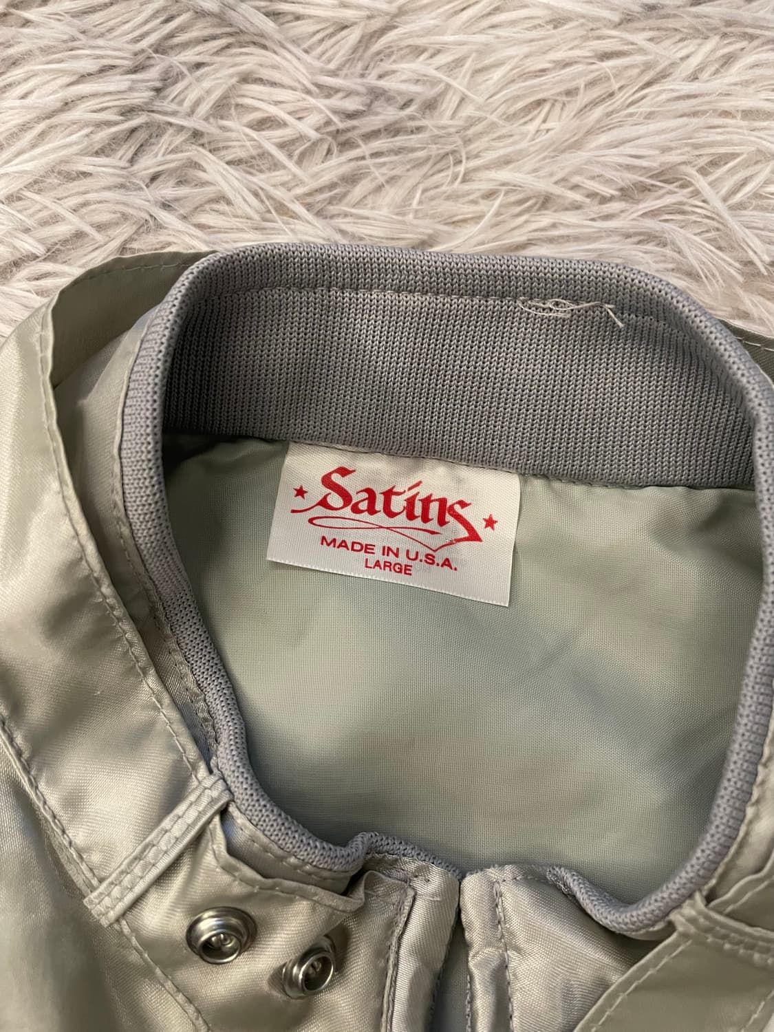 미국 빈티지 Made in the USA Satins UAW 블루종 자켓 상품이미지2