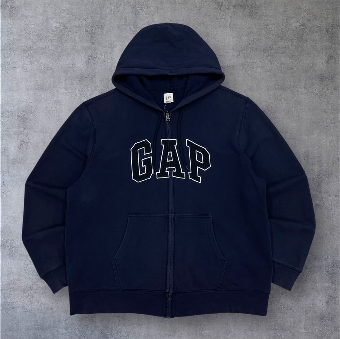 GAP 스펠아웃 빅로고 네이비 후드 집업 상품이미지1