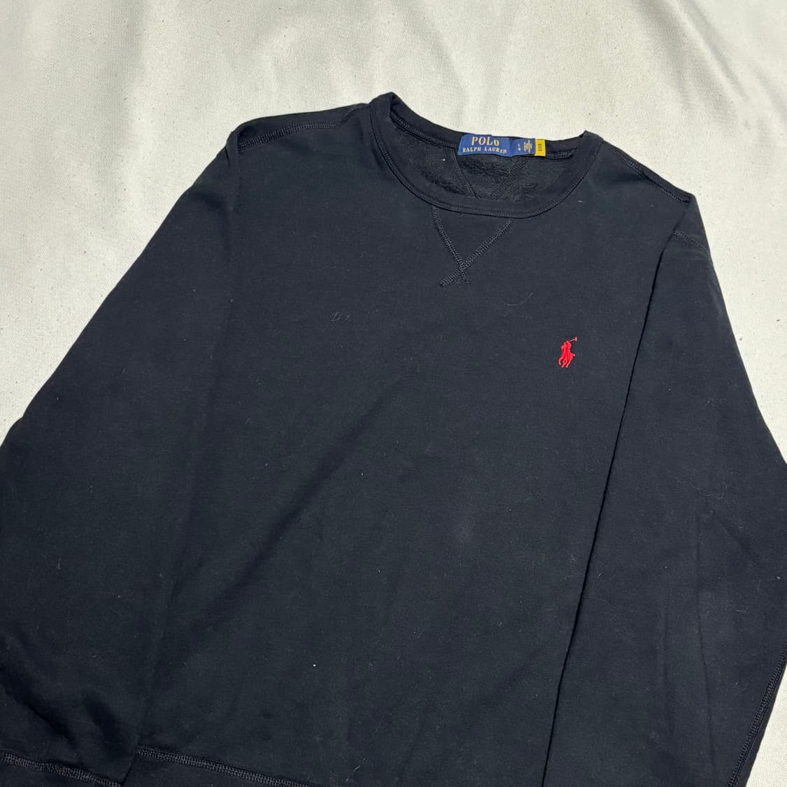 L 폴로랄프로렌 블랙 기모 맨투맨 상품이미지1