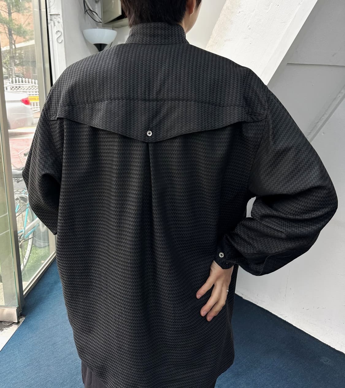 Stand collar panel design shirt 상품이미지9